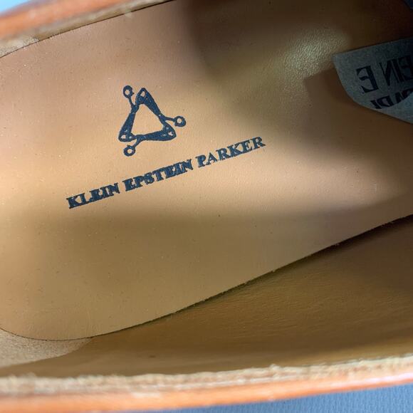 KLEIN EPSTEIN & PARKER Size 9 Brown Tan Distressed Patent Leather Loafers main image 8